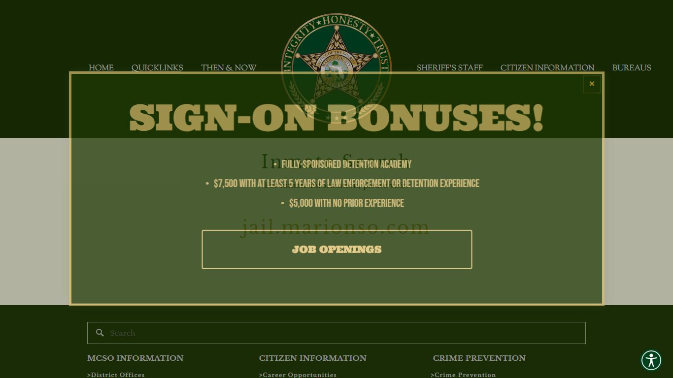 INMATE SEARCH — Marion County Sheriff's Office